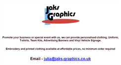 Desktop Screenshot of jaks-graphics.co.uk